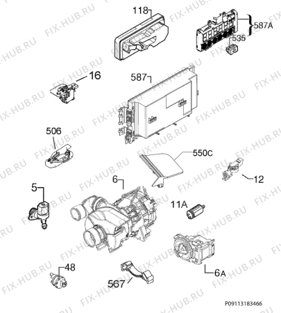 Взрыв-схема посудомоечной машины Dishlex And Dishlex DSF6305X - Схема узла Electrical equipment 268